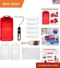 Kit Pittura Professionale 11 Pezzi: Telaio Ergonomico e Rulli Schiuma ad Alta Densità