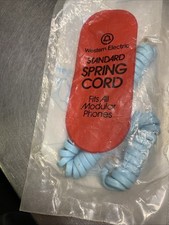 Vintage NOS Western Electric Modular Handset Cord Lt. BLUE