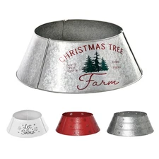 HOMCOM Christmas Tree Collar, Steel Tree Ring Skirt for Christmas Tree