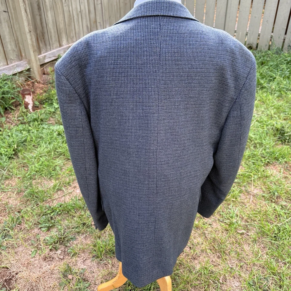 Chaqueta Joseph Hoyle Geométrica Verde Azul Marino 42R Abrigo Deportivo 100% Lana de Cordero Blazer Foto 4 de 4