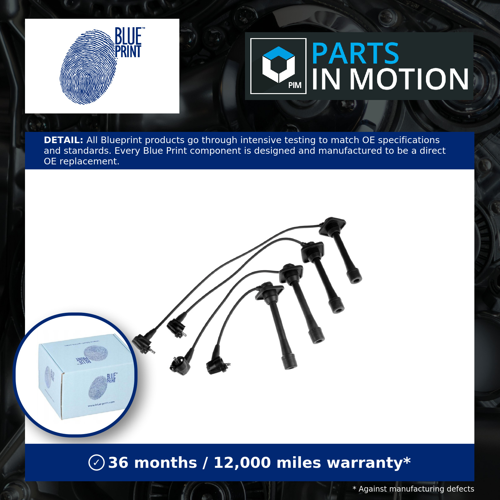 HT Leads Ignition Cables Set ADT31662 Blue Print 9091922395 Quality Guaranteed