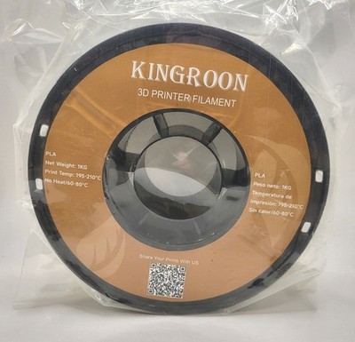 Kingroon 3D Printer Filament PLA 1.75mm GRAY 1kg Grey