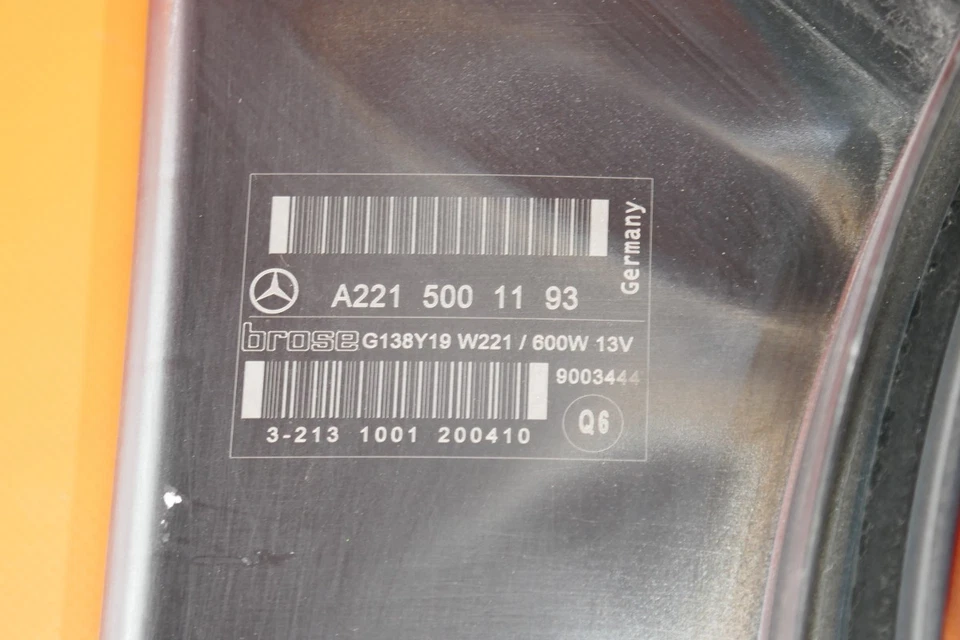 MERCEDES BENZ S550 COOLING FAN 2010 2011 2012 2013 A2215000993 S400 600W OEM - Image 4 of 4