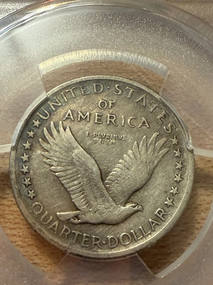 1917 Type 1 Standing Liberty Quarter PCGS VF Detail – Cleaned, Bold Shield - Image 4 of 4