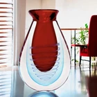 SIGNED! Huge 5.3kg Murano Sommerso Submerged Spiral Art Glass Vase Fabio Onesto