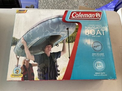 COLEMAN NAVIGATOR BOAT Inflatable 2-person 370lbs Capacity w/ Oars & Locks NEW