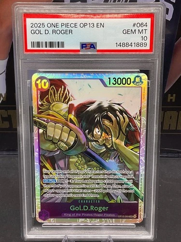 2025 One Piece English OP13-064 Gol D. Roger PSA 10 GEM MINT