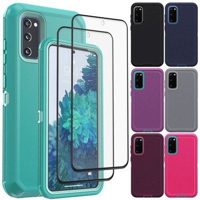 For Samsung Galaxy S20 FE 5G Shockproof Rubber Phone Case Cover Screen Protector