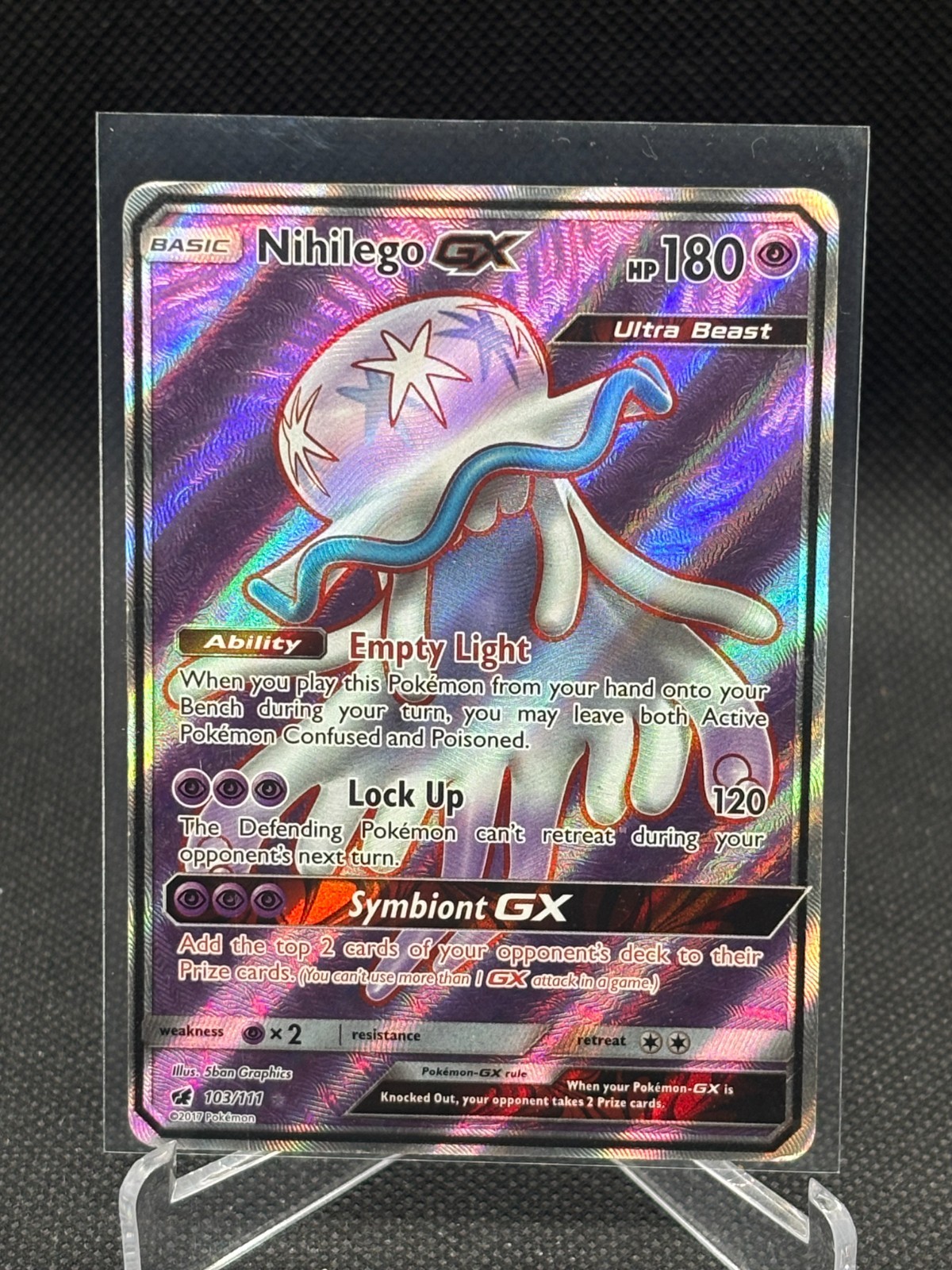 Nihilego GX 103/111 Crimson Invasion Ultra Rare Holo Pokemon TCG