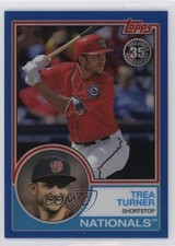 2018 Topps Silver Pack 1983 Design Chrome Series 2 Blue 45/150 Trea Turner 1he4