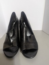 Nine West Glara Open Toe Heel Pumps, Black Size 11M