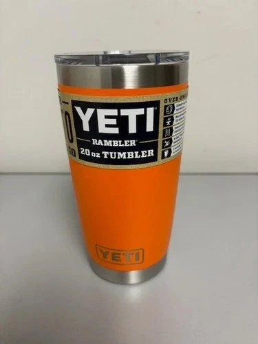 Yeti Rambler 20 oz Tumbler King Crab Orange Limited Edition Retired 🔥-Mag Lid
