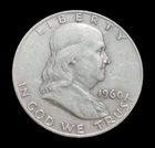 1960-D Franklin Half Dollar 50c Denver Mint 90% Silver US Coin Sharp Details Raw
