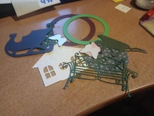 SET HANDMADE PAPER DIES FOR SCRAPBOOKING/JOURNALS NEW (DIES449)