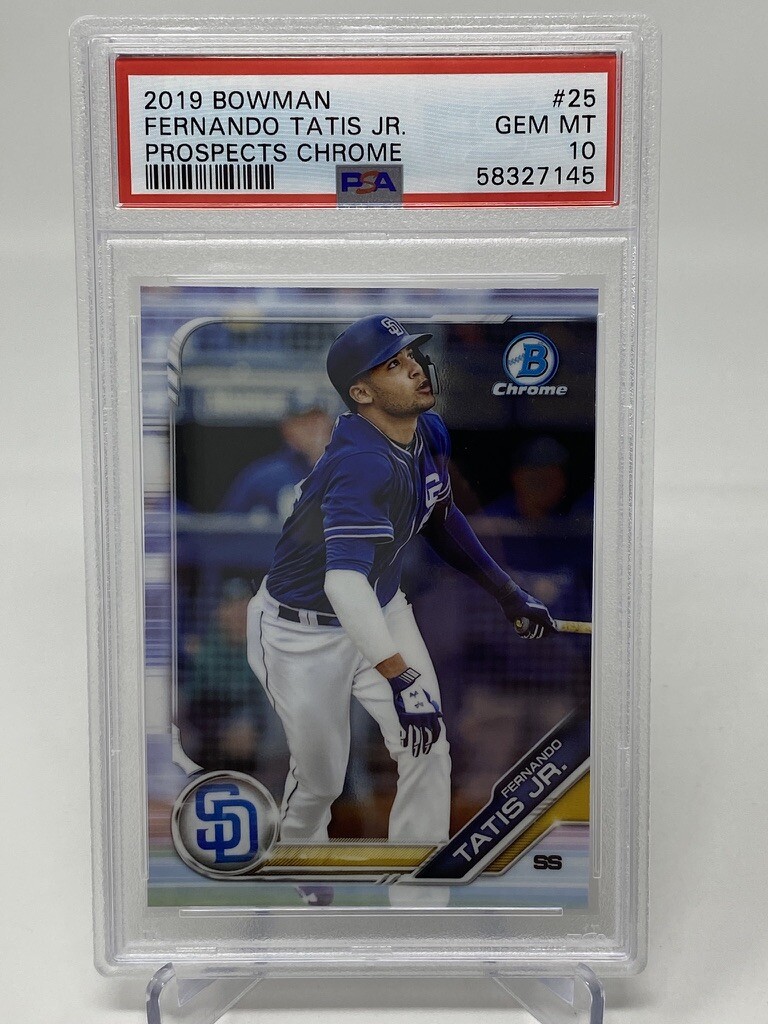 2019 Bowman Chrome #25 Fernando Tatis Jr. Rookie Card - PSA 10 view 7