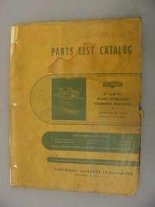 Cincinnati Grinder 6 10 Plain Hydraulic Grinding Machine Parts Manual 1945 Ebay