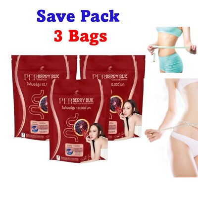 3 X PER Berry Buk Fiber Pananchita Plus Blood Orange Supplement Berry flavor