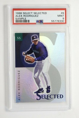 1998 Pinnacle Select Selected Alex Rodriguez #6 Sample Promo PSA 9 Mint