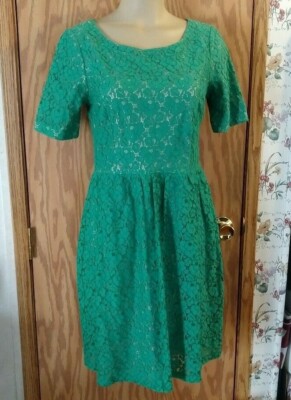 Cynthia Rowley Womens Green Lace Vintage Style Dress Size 8 Green Floral  Lace | eBay