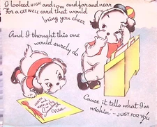 Get Well Envelope Vintage Looked High and Low Dogs