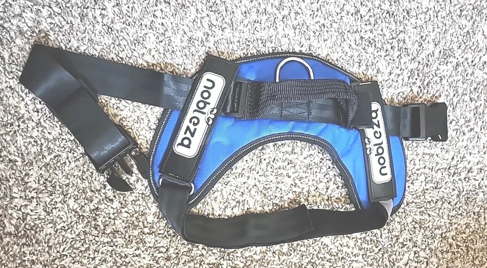 Dog Harness vest, No Pull with Handle Soft Padding Blue M New Nobleza