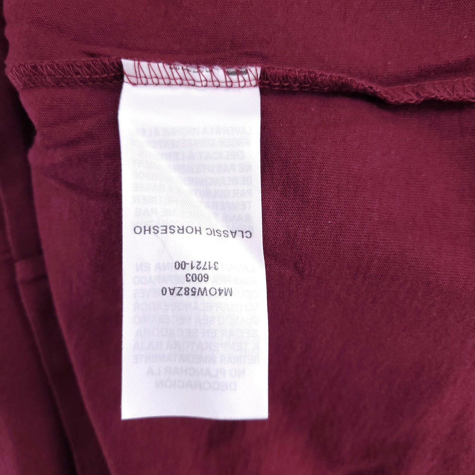 True Religion Men's Size L Burgundy Classic Horseshoe Logo V-Neck T-Shirt thumbnail 6