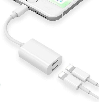 esbeecables [MFi Certified iPhone Adapter & Splitter, 2 in 1 Dual Lightning Head