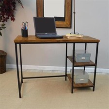 Pemberly Row Modern / Contemporary Desk in Chestnut and Black