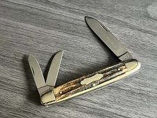 Vintage EXCELSIOR KNIFE CO Stag Jumbo Anglo Saxon Whittler Pocket Knife Solingen