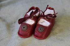 Leather shoes for antique doll Kestner Jumeau Bru Jne 3-5/8" 66mm  347 Dolantik