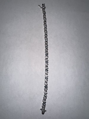 8 Ct Oval Cut Lab-Created Blue Topaz Tennis Bracelet 7 In 925 Sterling