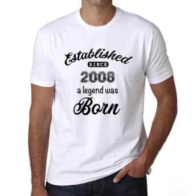 ULTRABASIC Herren T-Shirt Eine Legende wurde geboren seit 2008 A Legend was
