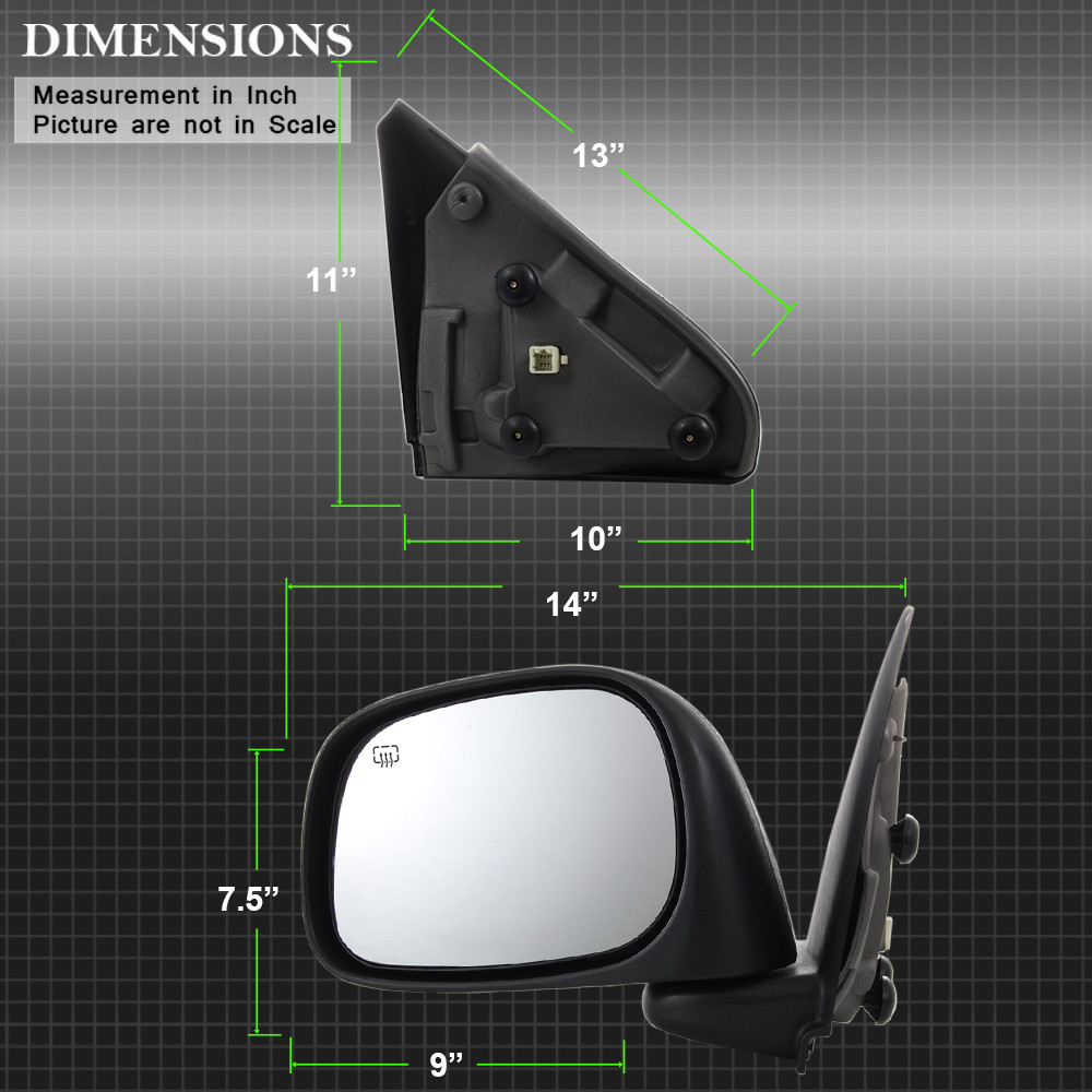 TYC 3750022 Dodge Neon Driver Side Remote Replacement Mirror - View #4