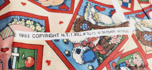 Vintage 1993 Fabric * Fabric Traditions * 100% cotton - 44" x 45" animals Susan - Picture 4 of 7