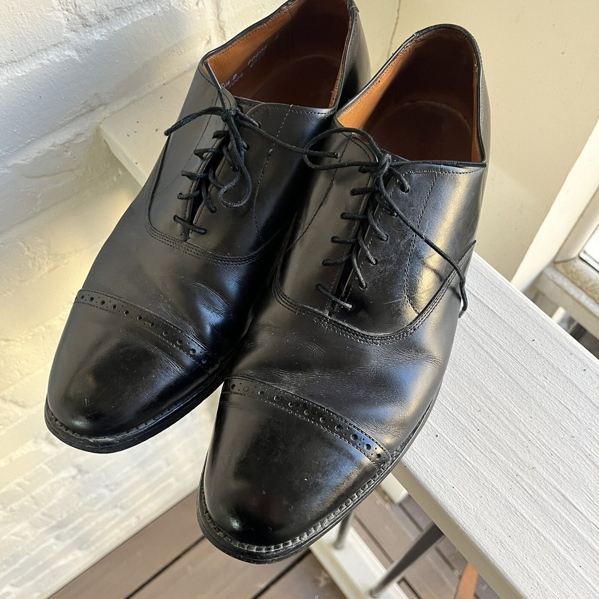 Allen Edmonds Byron Mens Sz 10.5 D Cap Toe Oxford Dress 