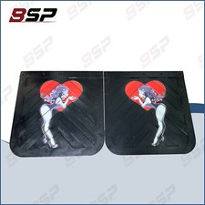 Pair 24 x 24" Mudflap Semi Truck Trailer Heavy Duty Rubber Sitting Lady Mud Flap
