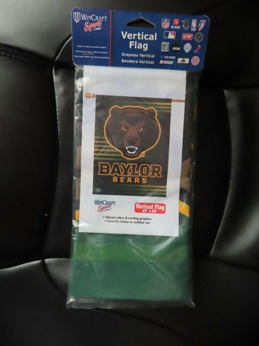 Baylor Bears 27" x 37" Vertical Hanging Wall Flag Logo  NCAA - Picture 2 of 2