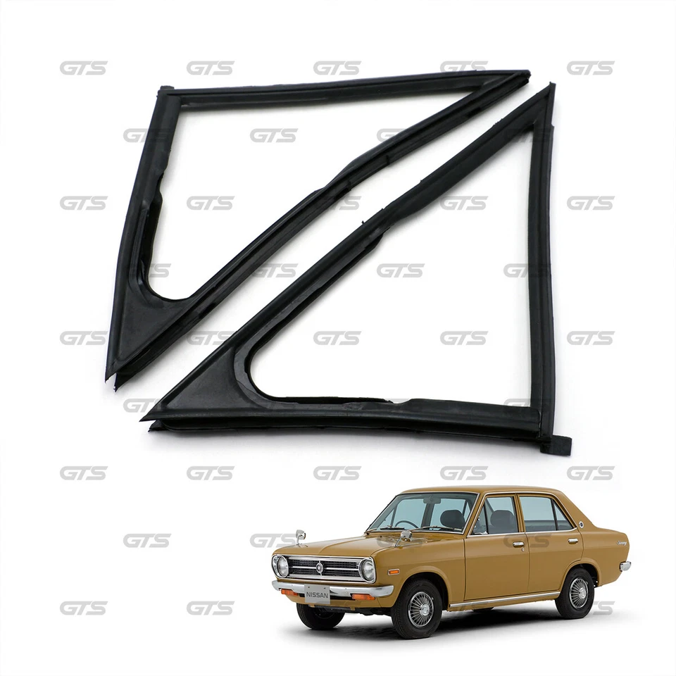 Par de ventanas de cuarto de goma de ventilación para Datsun Sunny B110 1970 1973 Foto 4 de 4