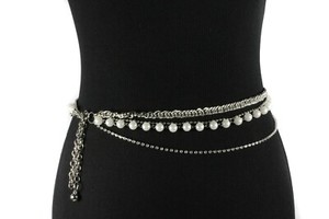 rhinestone silver belt