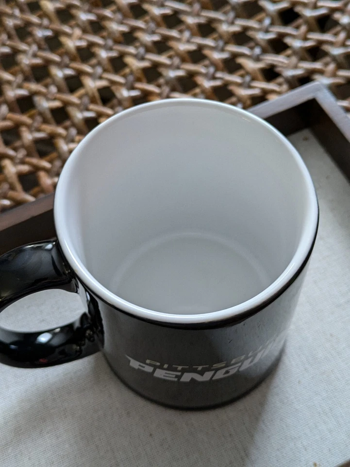 Taza NHL Pittsburgh Penguins, taza de café cerámica hockey con licencia, 3D Foto 3 de 4