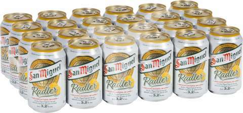 San Miguel RADLER - BIER MIT ZITRONE - 24 X 0,33 ltr - AUS SPANIEN - Imagen 1 de 1