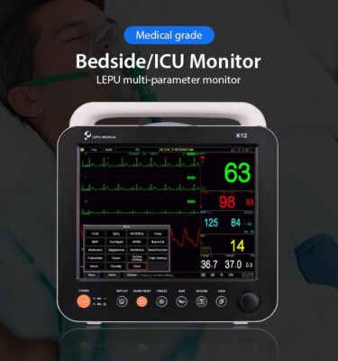 LEPU 12,1-Zoll Patientenmonitor Touchscreen EKG NIBP SpO2 RESP PR TEMP, ICU, CE
