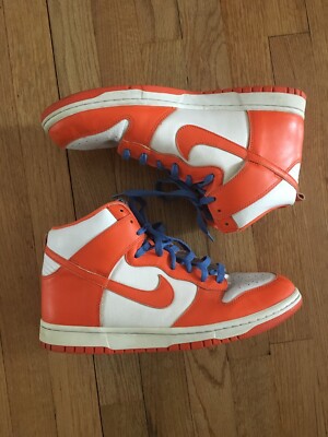 NIKE DUNK HIGH ORANGE WHITE BLUE BLAZE SYRACUSE 2009 RARE 317982-181 Sz 11.5