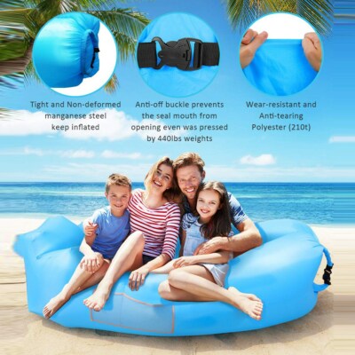Inflatable Lounger Waterproof Air Sofa for Outdoors Travel
