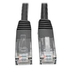 Image of Tripp Lite Cat6 Cat5e Gigabit Molded Patch Cable RJ45 M/M 550MHz, 50 ft., Black