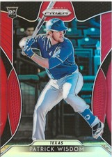 2019 Panini Prizm Patrick Wisdom #72 Red Prizm SP RC