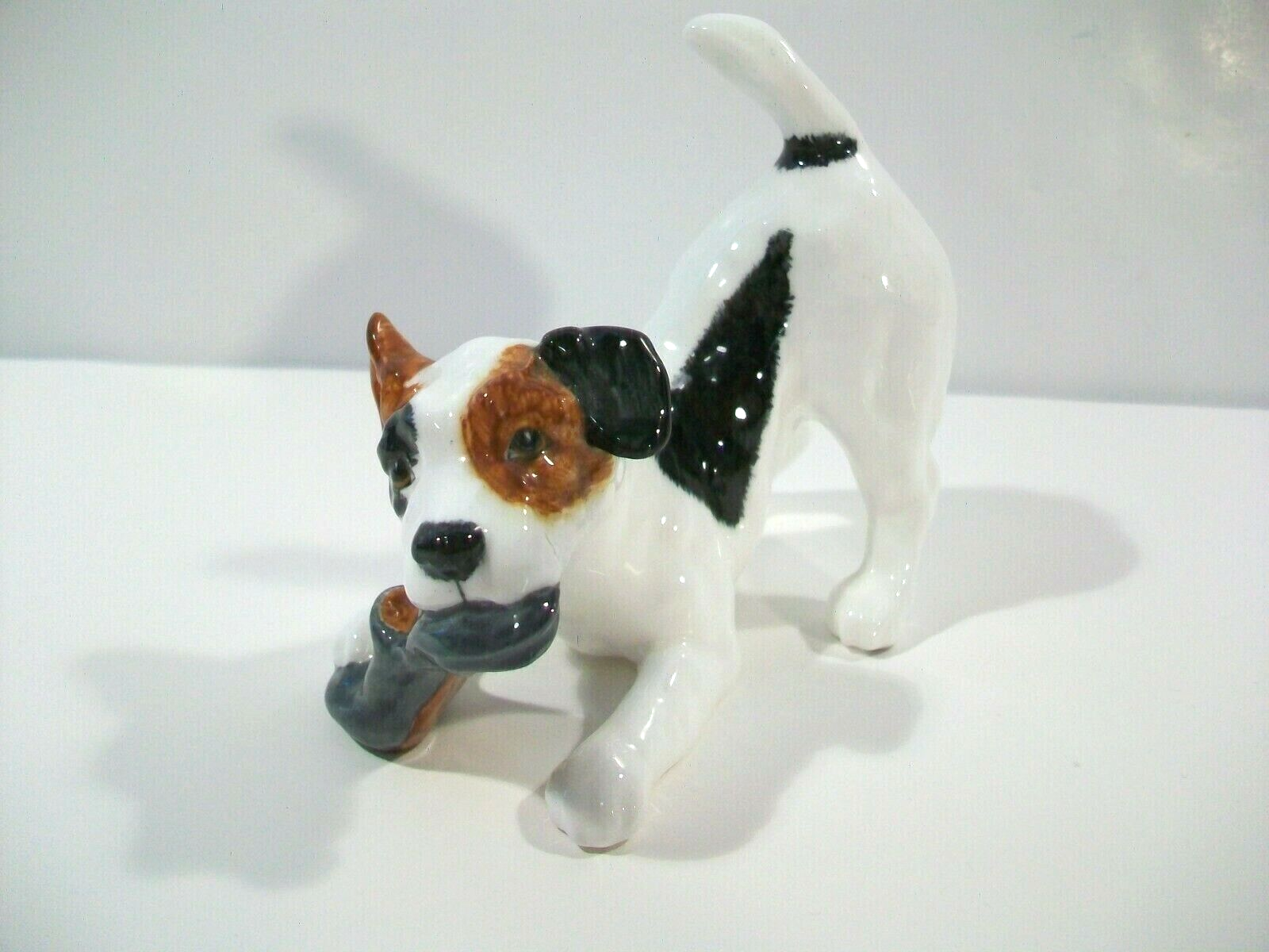 ROYAL DOULTON DOGS OF CHARACTER TERRIER DOG WITH SLIPPER FIGURINE #2654 |  eBay