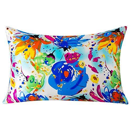 SLPBABY Silk Pillowcase for Hair and Skin with Hidden Zipper Print (Queen,-image