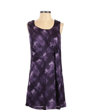 Brand New! Womens Simply Vera Wang Purple Watercolor Abstract Dress Size 12