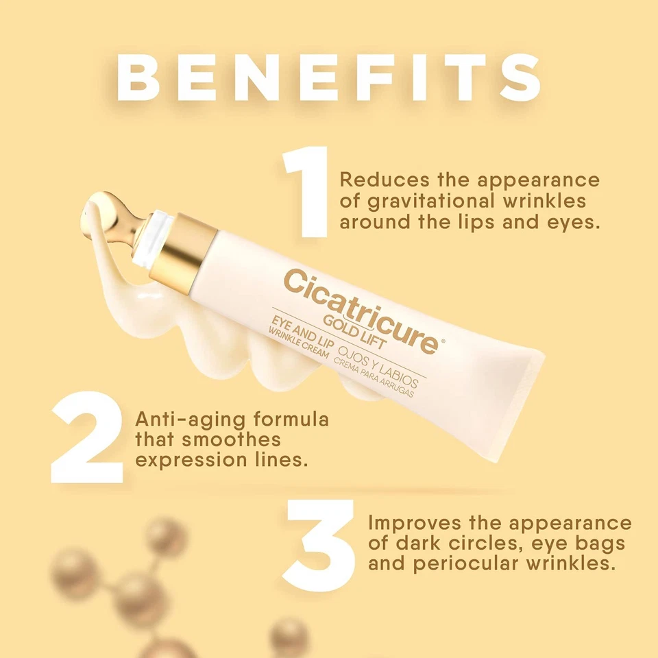 Cicatricure Gold Lift Dual Contour Eye and Lip Wrinkle Anti Aging Cream 0.5 Oz - Image 2 of 4